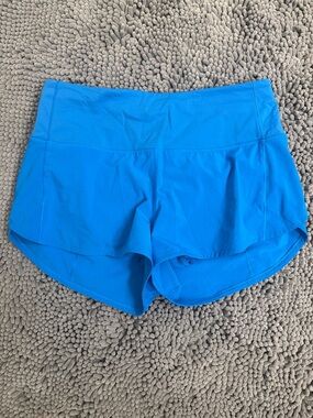 Lululemon Speed Up, sz 8, high waisted, 2.5 in inseam - Blue